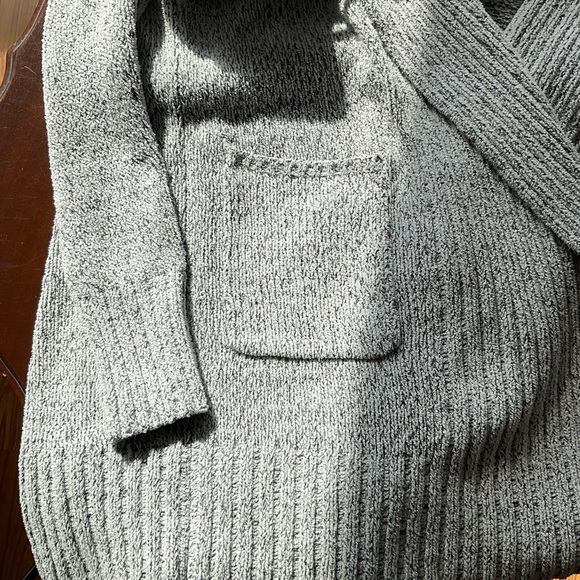 A New Day Long Cardigan Sweater, Heather Gray, Size XS, Shawl Collar, Open Front - Picture 9 of 11